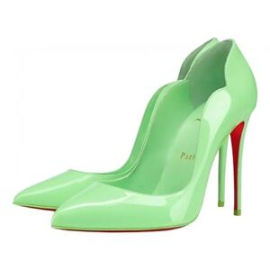 NWT Christian Louboutin Hot chick 100 in tropique green